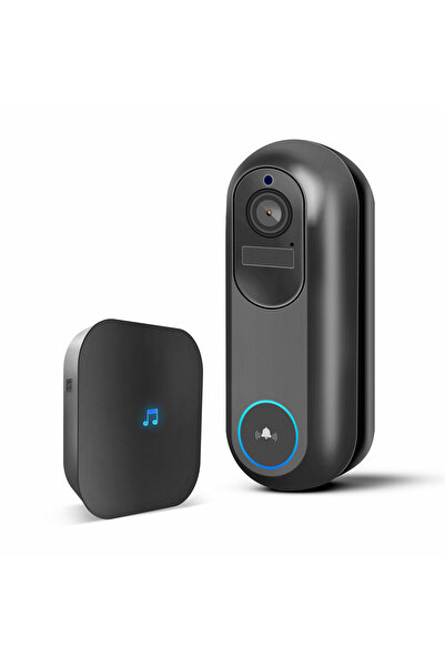 Alista Home Sonerie video Smart Wi-Fi - alimentata cu baterie, 12V - MicroSD, FHD, PIR - negru