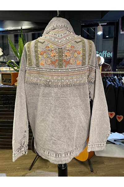 Dadali Women's Stone Embroidered Long Sleeve Jacket