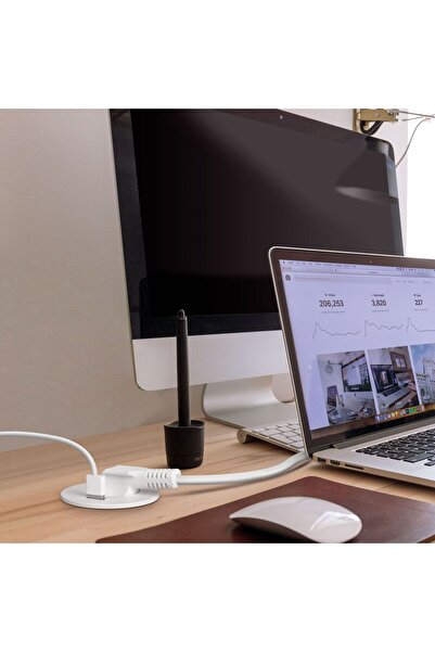 CED AUTO TRADE Pop-up socket - built-in socket + USB - white