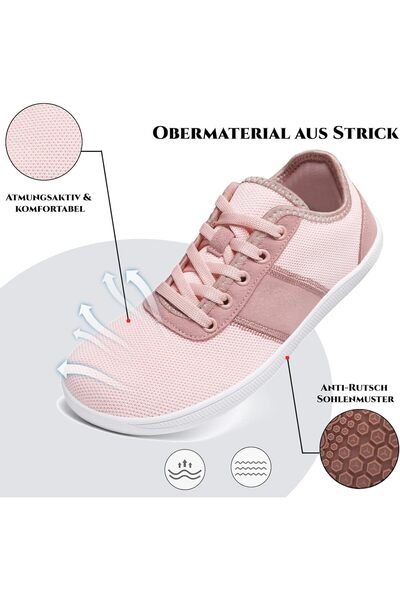 Meik Mangni Mangni barefoot sneakers, unisex, minimalist, pink, size 36 EU