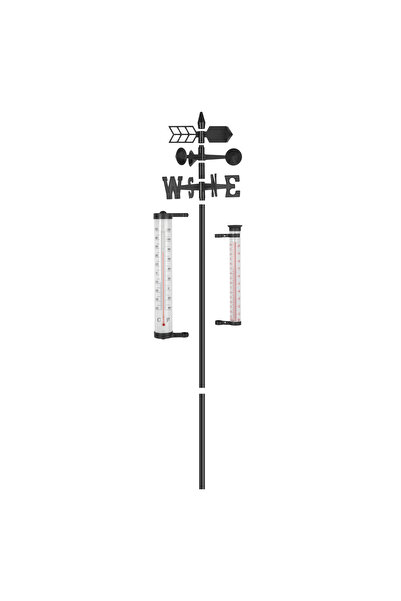 CED AUTO TRADE Garden weather station - thermometer, rain gauge, anemometer - 145 cm