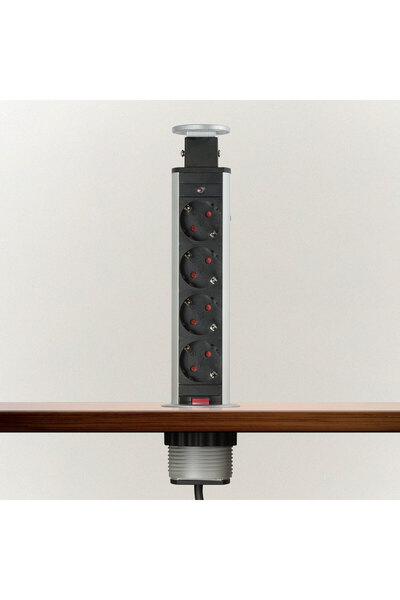 CED AUTO TRADE 4-outlet distributor camouflaged in furniture - Metallic-Satin Plastic