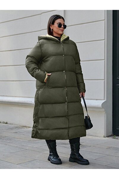Quen Women's Plus Size Puffer Coat