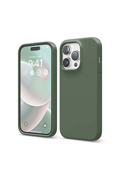Casey Studios Husă de silicon iPhone 14 Pro, cu microfibră, subțire, de prote...