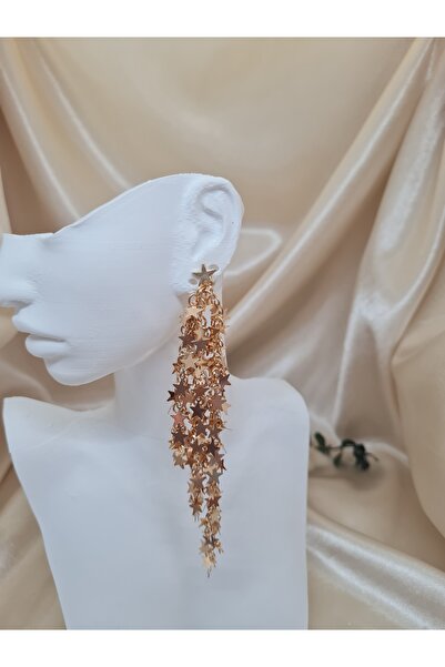 ZEYM COLLECTION Starfall Long Star Dangle Earrings