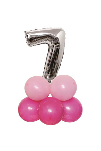 Mirific Party Balon petrecere, folie metalică, argintiu și roz, 80×50 cm, num...