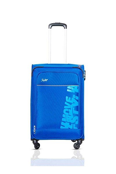 Skybags Sky Bags Rhumba Square Spinner Travel Bag, Medium 24 Inch, Polyester, Blue