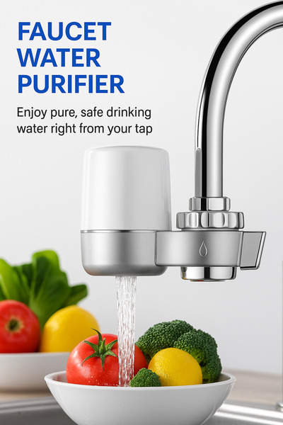 Zenorius Purificator de apă pentru robinet – Filtru cu carbon activ și ceramică, apă curată pentru gătit