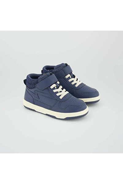 KİABİ Three-tone high-top trainers dark blue