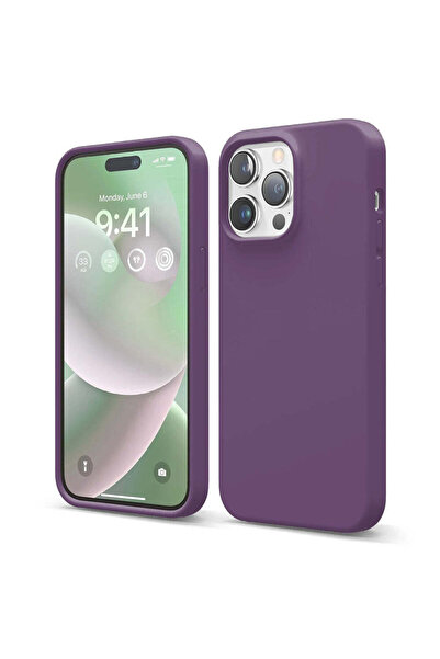 Casey Studios Husă de silicon iPhone 14 Pro Max, cu microfibră, subțire, de p...
