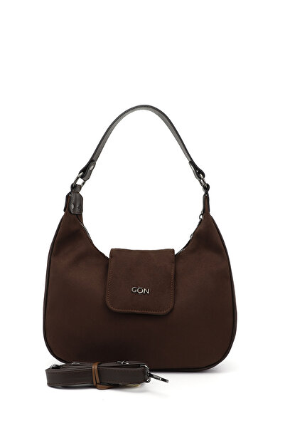 GÖNDERİ(R) Women/Girls Brown Suede Long Strap Shoulder Bag