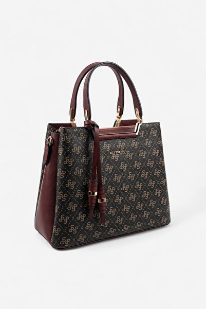 Silver Polo Silver & Polo Brown Yellow - Burgundy Sp969 Women's Handbag