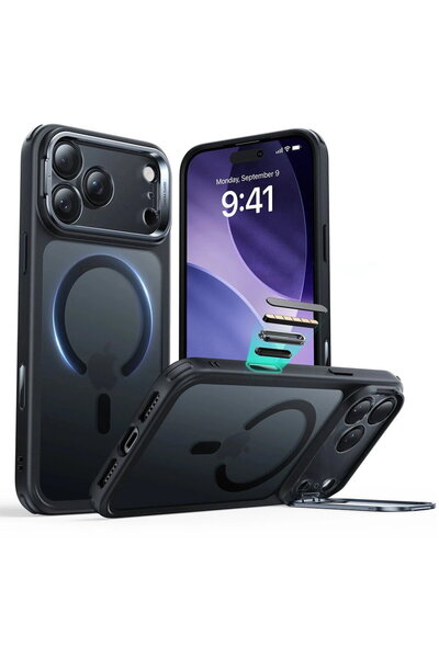 ESR Case for iPhone 17 Pro - Classic Hybrid HaloLock Kickstand - Frosted Black