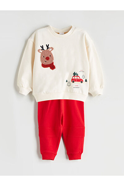 LC Waikiki New Year's Themed Baby Boy Tracksuit