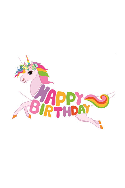 Mirific Party Ghirlandă decorativă multicoloră, 48×41 cm, 4,5 m, unicorn