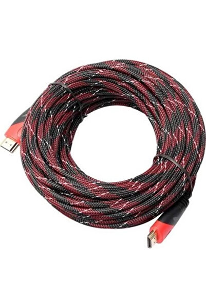 J-TECH كابل HDMI مجدول بطول 10 أمتار بدقة 1080 بكسل، كابل نقل صوت وصورة عالي ...
