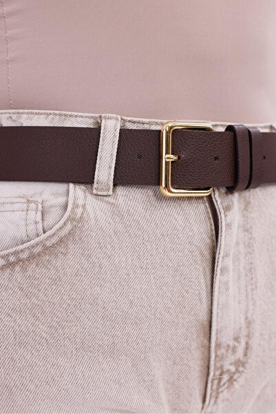 Desre Moda Thick Gold Buckle Women's Belt Trouser Belt Jeans Belt Coat Belt Shirt Belt