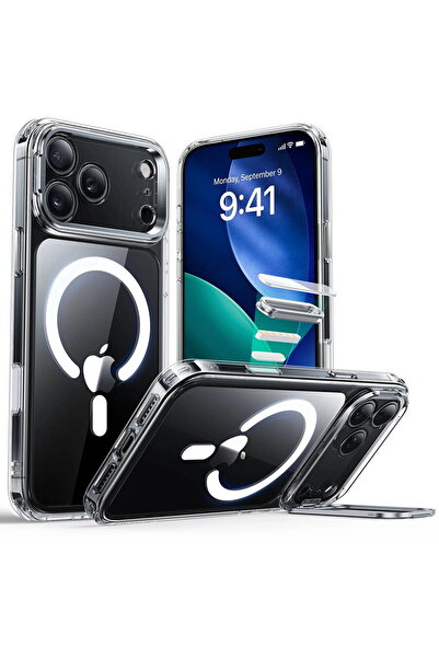 ESR Husă pentru iPhone 17 Pro - Clasic Hibrid HaloLock Kickstand - Transparentă