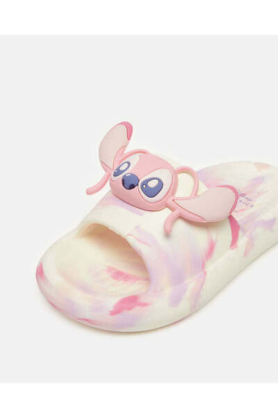 REDTAG Girls White And Pink Stitch Slide