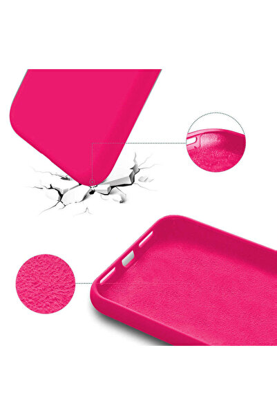 Casey Studios Husa Soft Silicone iPhone 13, Microfibra in Interior, de Protectie, Slim, Fuchsia