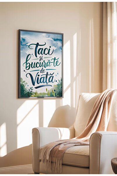 21mxm Unframed Romanian Quote Canvas Poster - Digital Print - Enjoy life