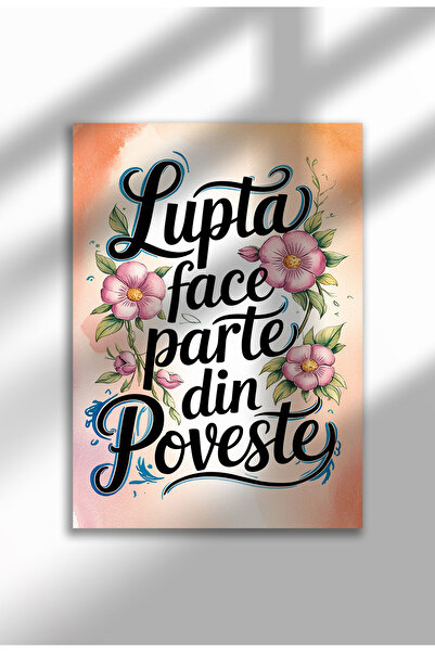 21mxm Unframed Romanian Quote Canvas Poster - Digital Print - The Struggle Is Part of the Story