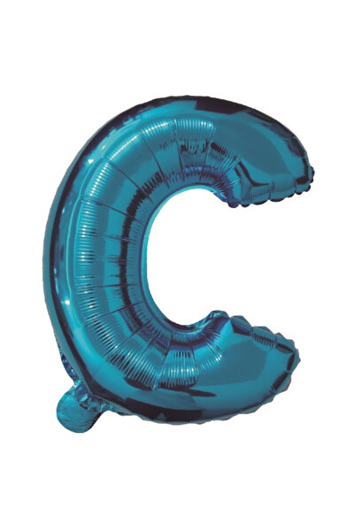 Mirific Party Balon petrecere, folie metalizată albastră, 40 cm, litera C