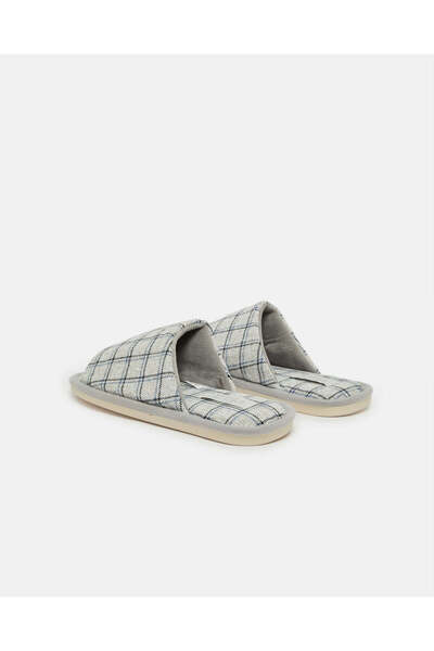 REDTAG Men Grey Checkered Slippers