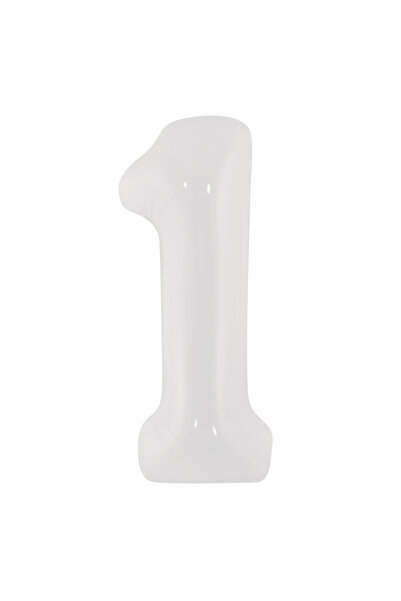 Mirific Party Balon petrecere, folie metalizată albă, 100 cm, numărul 1