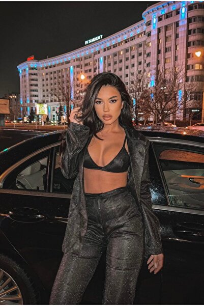 Elia Swimwear Elegant Women's Suit Lurex Black Black Lazuli