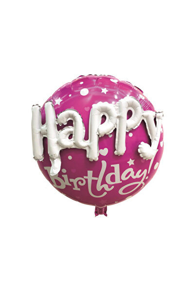 Mirific Party Balon petrecere, folie metalică roz, 55 cm, la mulți ani