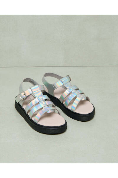 REDTAG Girls Silver Strap Sandal