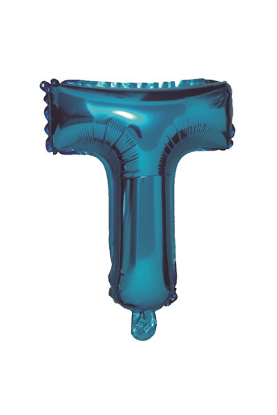 Mirific Party Balon petrecere, folie metalică, albastru, 40 cm, litera T