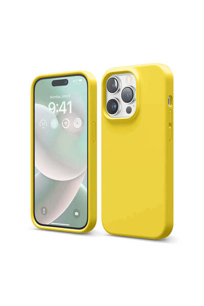 Casey Studios Husă de silicon iPhone 14 Pro, cu microfibră, subțire, de prote...