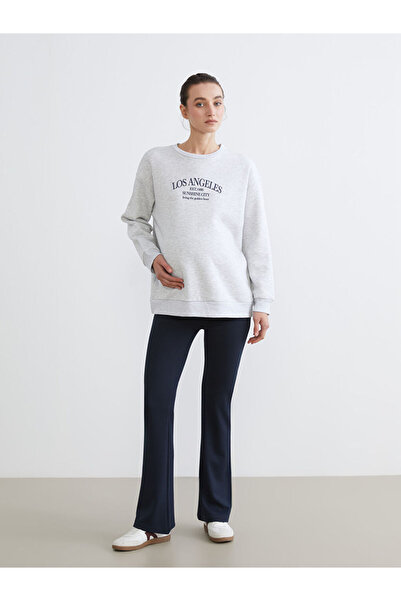 LC Waikiki Navy Blue High Waist Flared Women's Leggings Pants