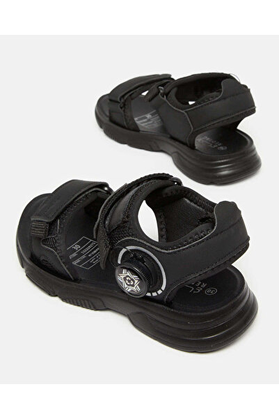 REDTAG Boys Black Sport Sandals