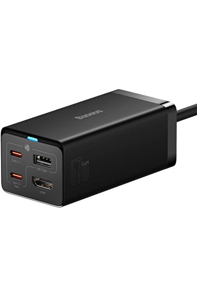 Baseus GaN5 Pro wall charger 2xUSB-C + USB + HDMI, 67W (black)