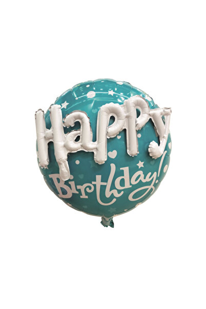 Mirific Party Balon petrecere, folie metalizată albastră, 55 cm, „La mulți ani”