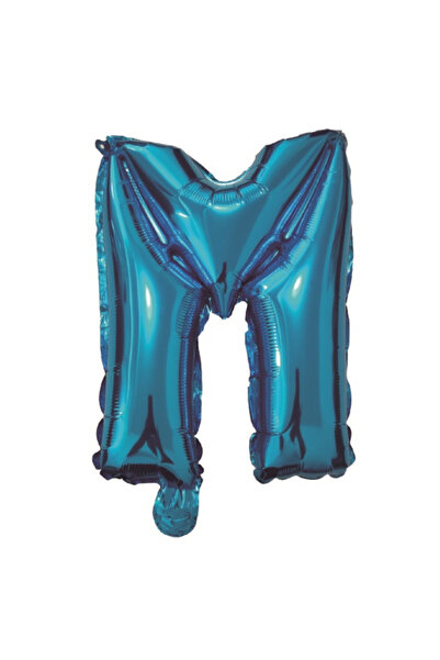 Mirific Party Balon petrecere, folie metalizată albastră, 80 cm, litera M