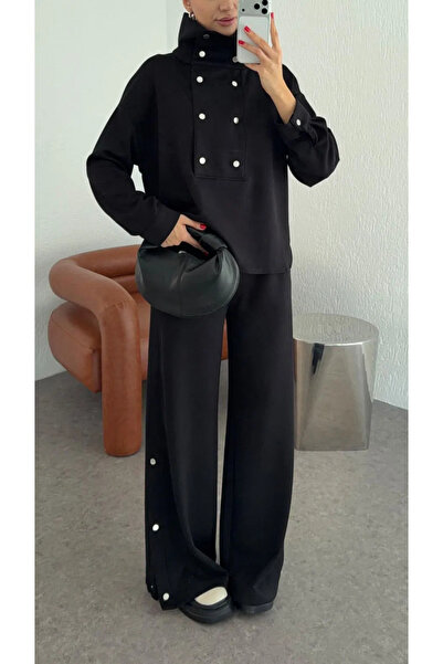 Oxygen Scarfs Zaina 0Ysho Women's Double Suit with Snap Detail Buttons Tkm100450