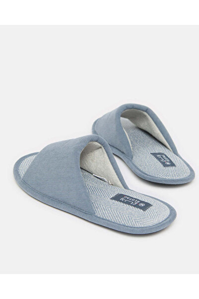 REDTAG Men Blue Embossed Slippers