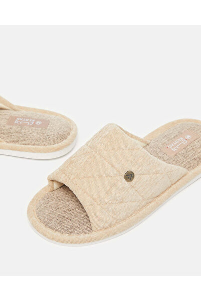 REDTAG Men Beige Solid Slippers