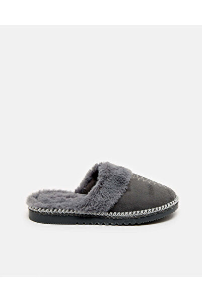 REDTAG Women Grey Stitched Closed Toe Slipper