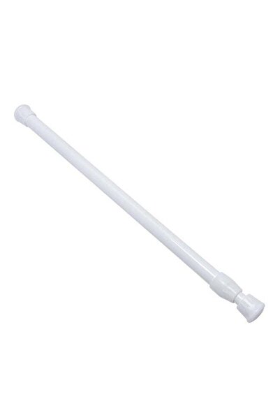 Generic Extendable Telescopic Spring Curtain Rod White 70-120 centimeter