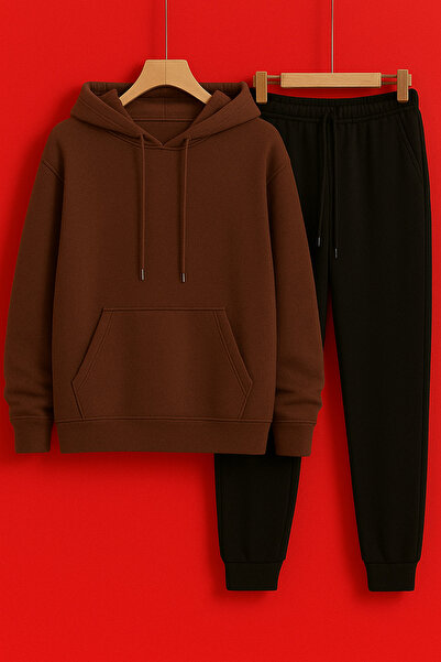 SILATU Team Hooded Sewat Black Bottom Top 2-Piece