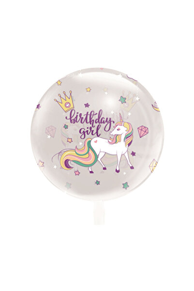 Mirific Party Balon de petrecere, multicolor transparent, 50 cm, unicorn