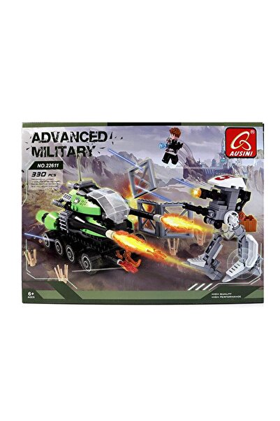 hak-iş oyuncak مجموعة معركة الدبابات والروبوتات العسكرية المتقدمة، لعبة مكعبات البناء المكونة من 330 قطعة