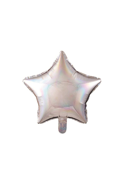 Mirific Party Balon petrecere, folie metalică argintie, mat, 45 cm, stea