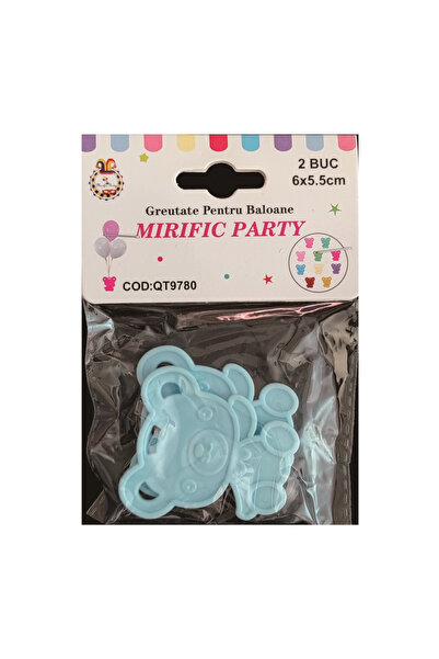 Mirific Party Greutate pentru baloane, diverse culori, 6×5,5 cm, ursuleț de pluș