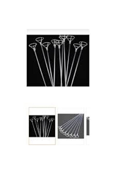 Zanzibar Balon Çubuğu ve Başlığı 40 cm büyük Kalın 25 Adet Şeffaf Bobo Balon ...